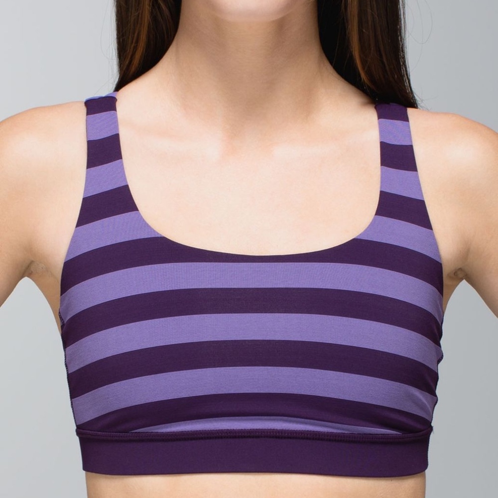 Lululemon Energy Bra Purple Striped
